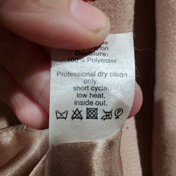 J. Crew Arianna Dusty Pink w/ Navy Collar Contrast TopCoat Wool Blend Size 10 - Picture 9 of 16